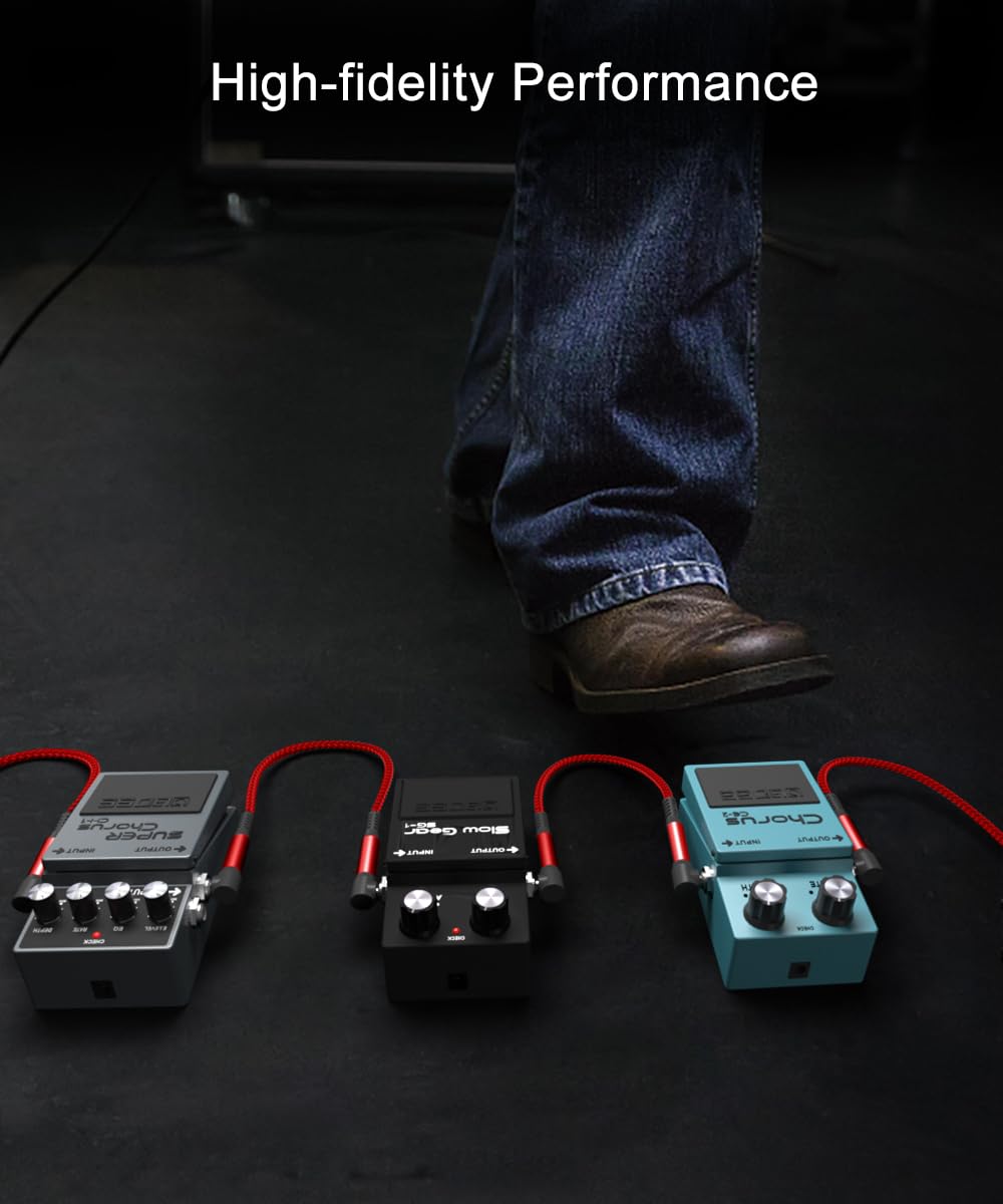 Foto 4 pulgar | Cables De Conexión Para Pedales De Guitarra Elebase, Paquete De 6 Unidades, 15 Cm Y 6,35 Mm Ts - Venta Internacional.