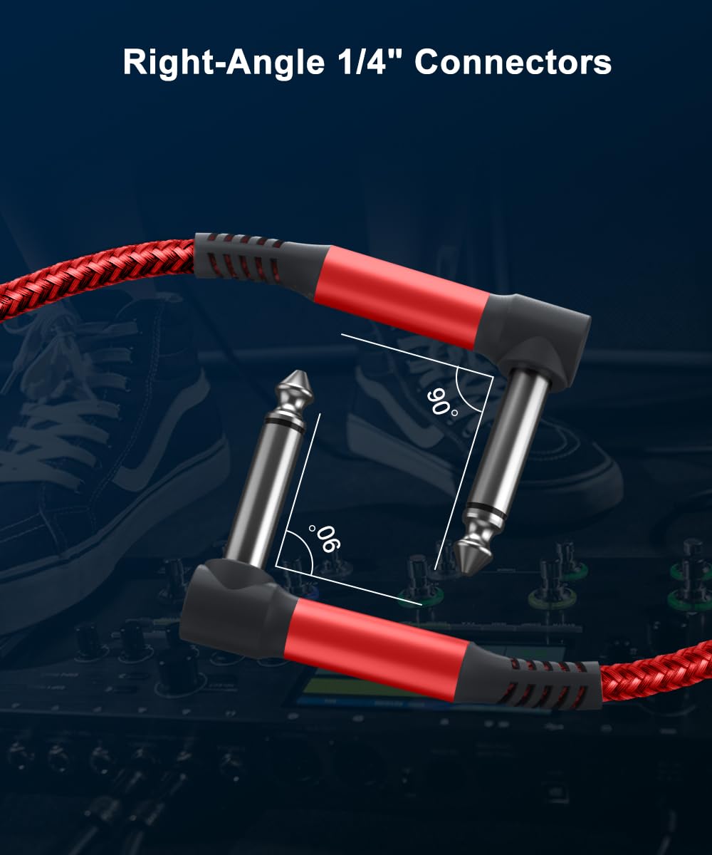 Foto 7 pulgar | Cables De Conexión Para Pedales De Guitarra Elebase, Paquete De 6 Unidades, 15 Cm Y 6,35 Mm Ts - Venta Internacional.