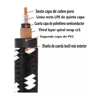 Foto 2 | Cable 6m Para Guitarra Eléctrica Bajo Lab.g Audio Instrumento Musicales Negro/plata