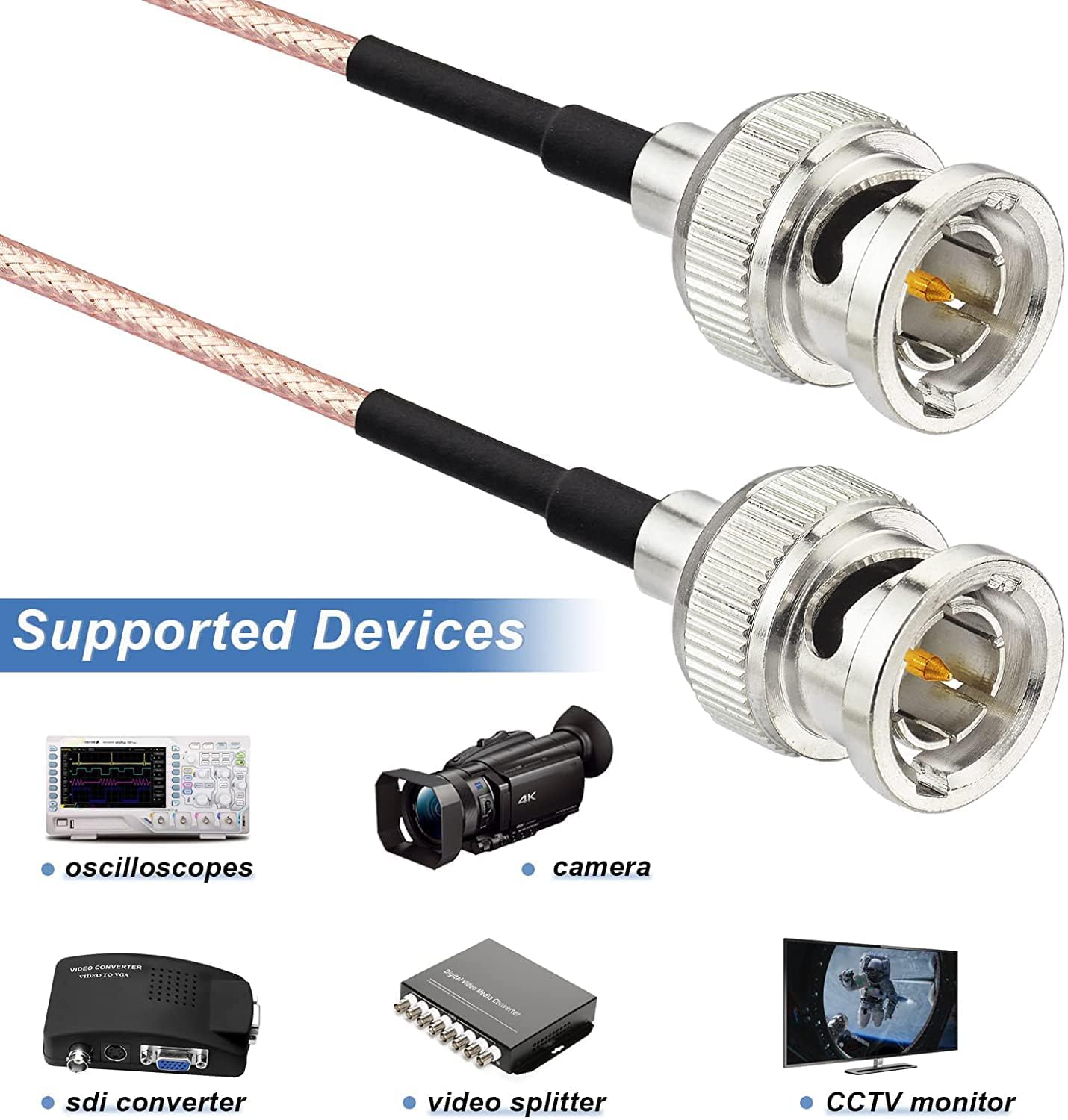 Foto 6 pulgar | Cable Bnc Superbat 3g Hd Sdi 75 Ohmios 1 M Para Cámaras De Vídeo Bmcc - Venta Internacional.