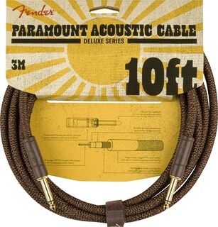 Foto 2 | Cable Para Instrumentos Fender Paramount Acoustic, 3 M, Recto, Marrón - Venta Internacional.