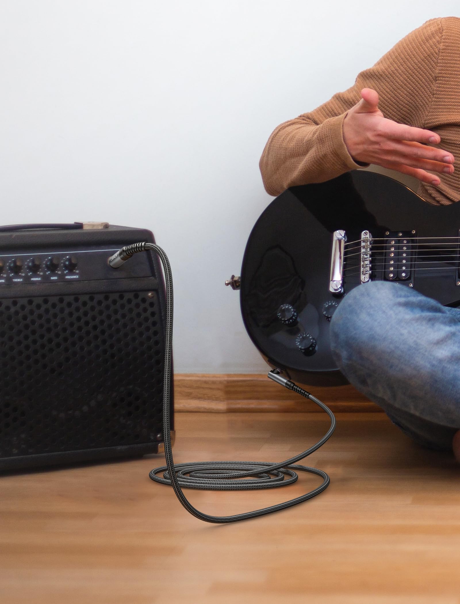 Foto 5 | Cable De Instrumento Jsaux De 3 M Compatible Con Guitarra Eléctrica Y Bajo - Venta Internacional.