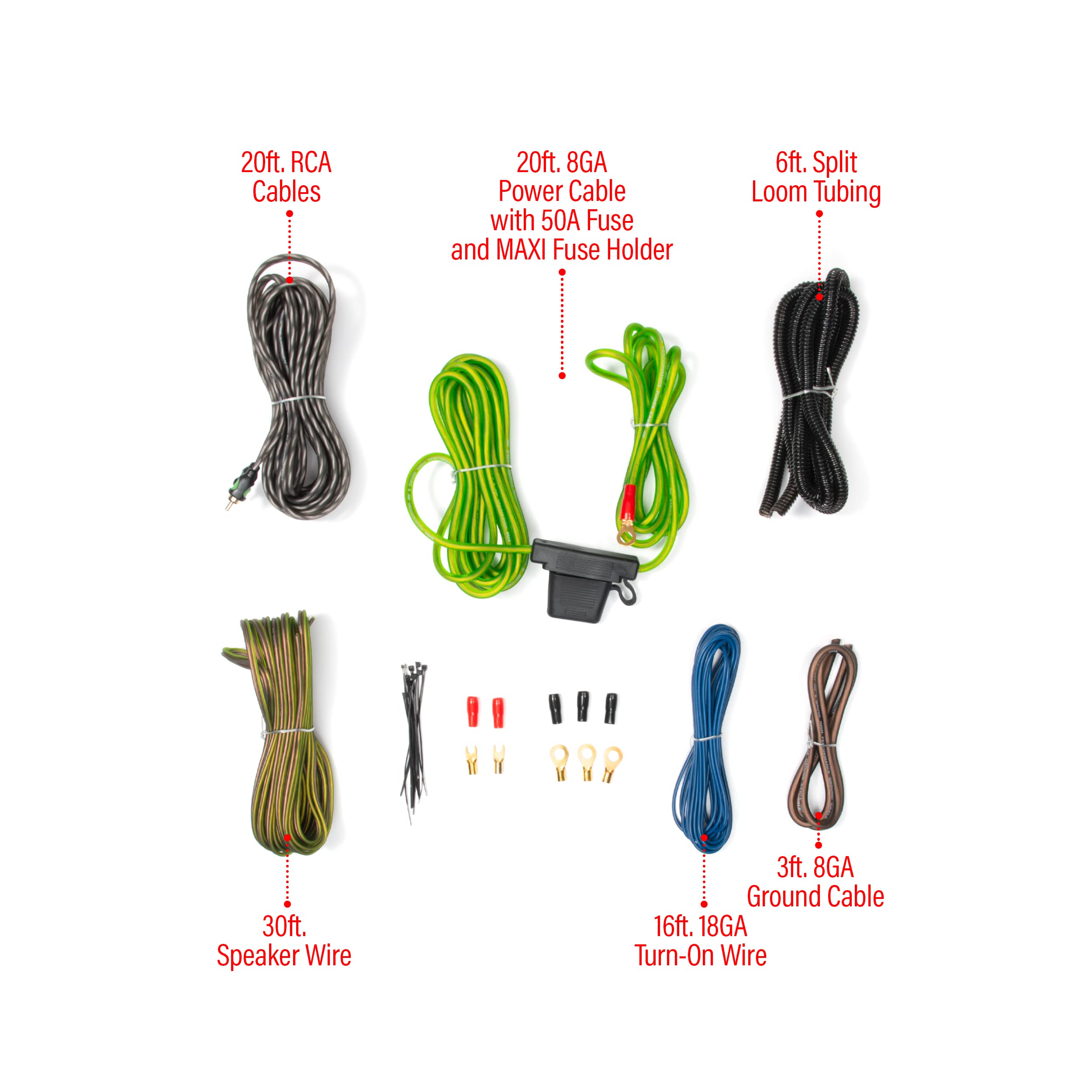 Foto 7 pulgar | Kit De Cableado Para Instalación De Amplificadores De Coche Boss Audio Bp8k 8ga - Venta Internacional.