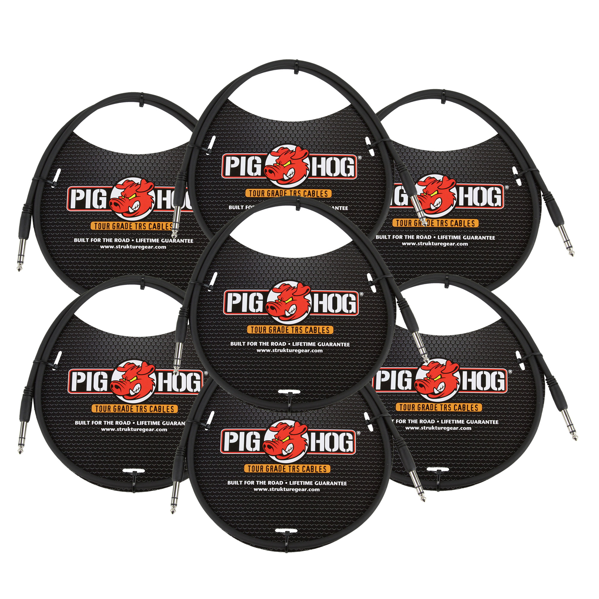 Foto 2 pulgar | Cable De Instrumentos Pig Hog, 3 Pies 1/4 Trs - 1/4 Trs, Paquete De 7 - Venta Internacional.