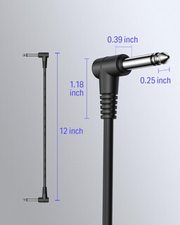 Foto 2 | Cable De Conexión Donner Para Guitarra, 30 Cm, 6 Unidades, Para Pedal De Efectos, Color Negro - Venta Internacional.