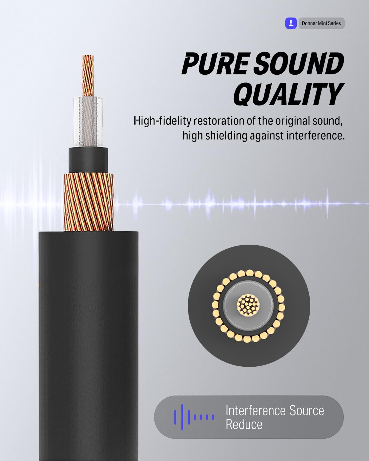 Foto 4 pulgar | Cable De Conexión Donner Para Guitarra, 30 Cm, 6 Unidades, Para Pedal De Efectos, Color Negro - Venta Internacional.