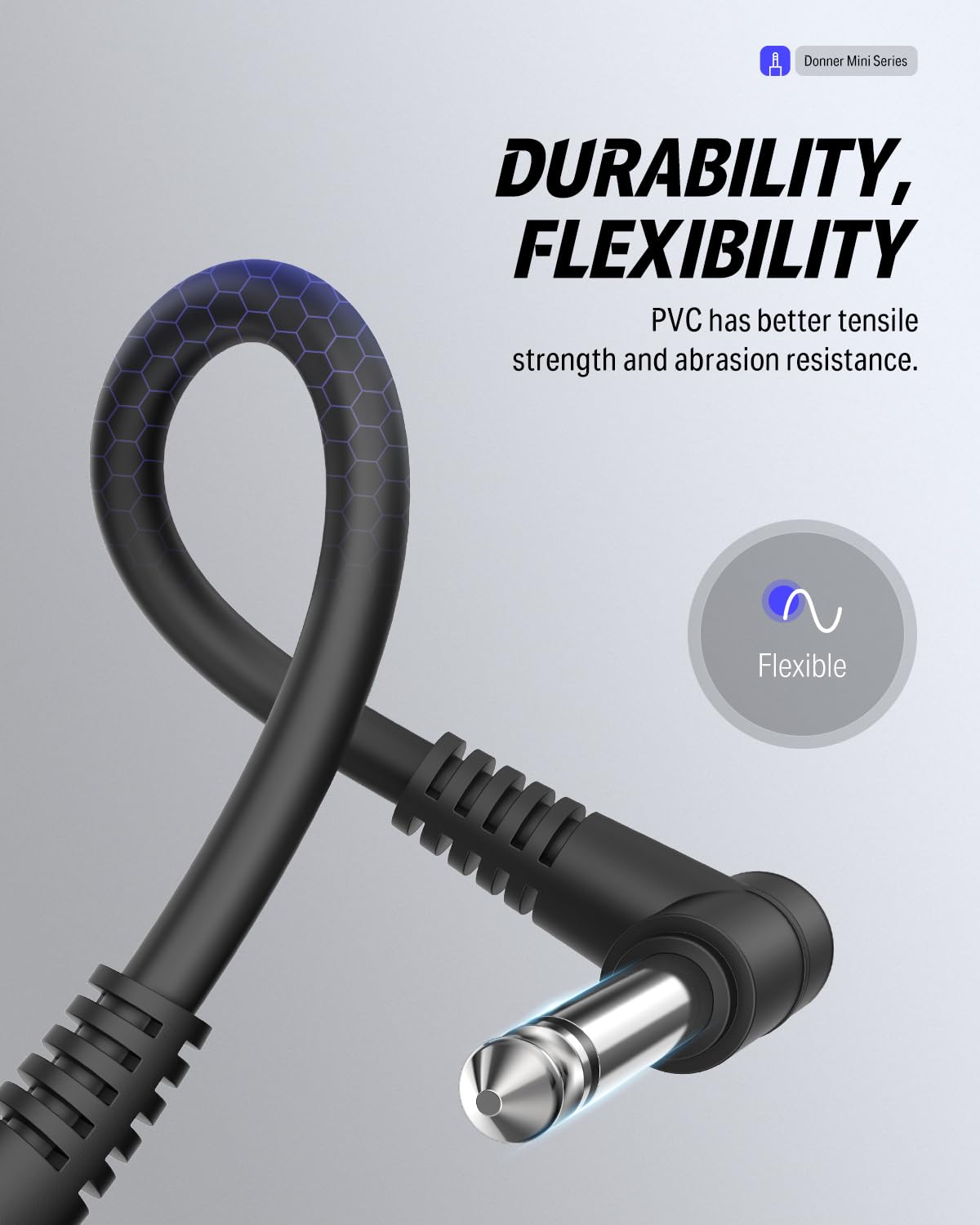 Foto 6 | Cable De Conexión Donner Para Guitarra, 30 Cm, 6 Unidades, Para Pedal De Efectos, Color Negro - Venta Internacional.