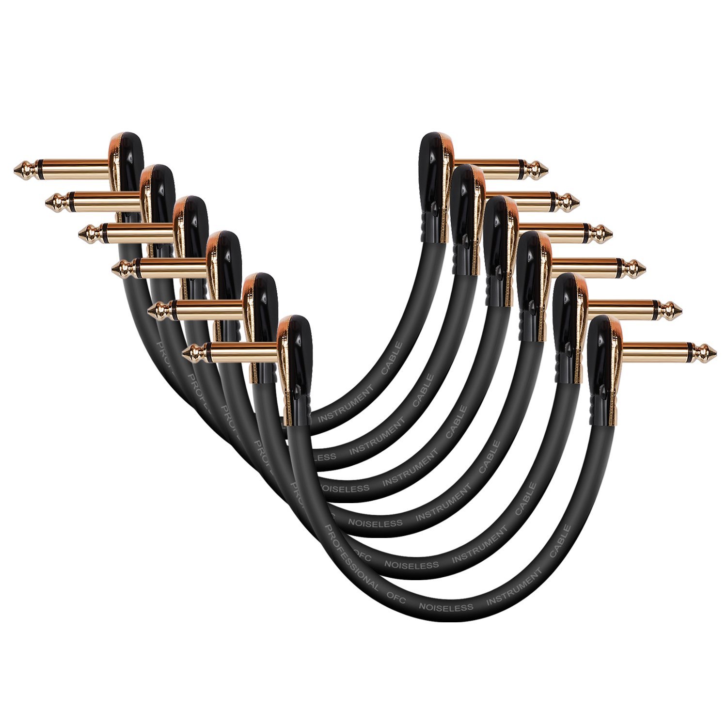 Foto 2 pulgar | Cables De Conexión Para Guitarra Donner, 15 Cm, Ángulo Recto, 1/4, Paquete De 6 - Venta Internacional.