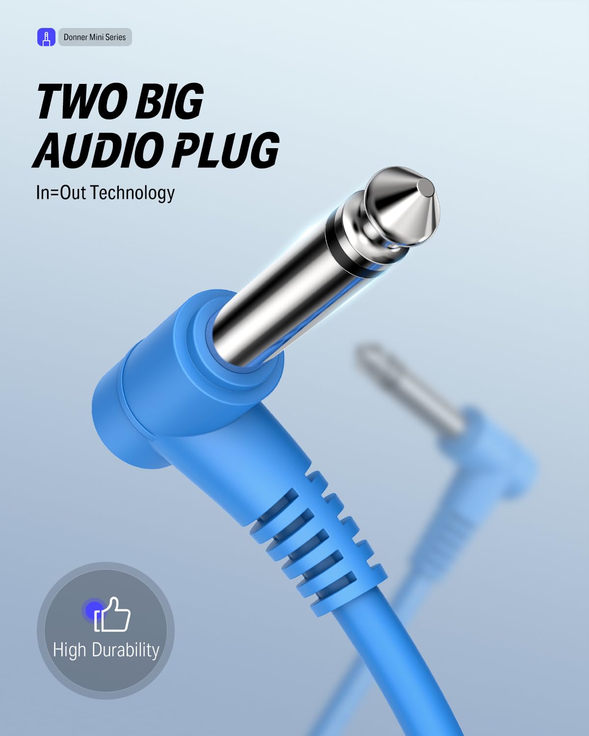 Foto 5 | Cable De Conexión Donner, Paquete De 6 Unidades, 15 Cm, Ts 1/4, En Ángulo Recto, Color - Venta Internacional.