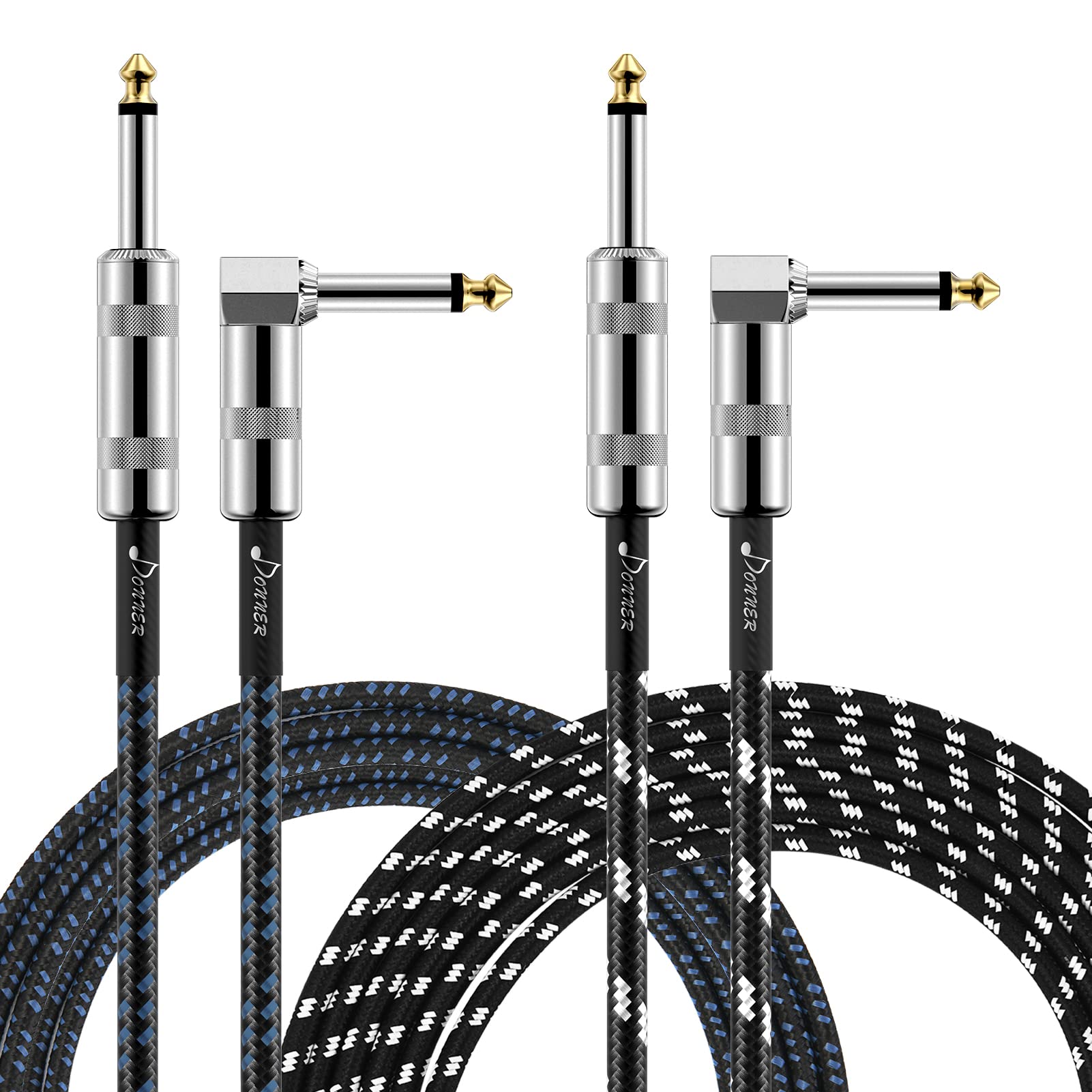Foto 1 | Cable De Instrumento Donner De 3 M, Paquete De 2 Unidades Para Guitarra Y Bajo - Venta Internacional.