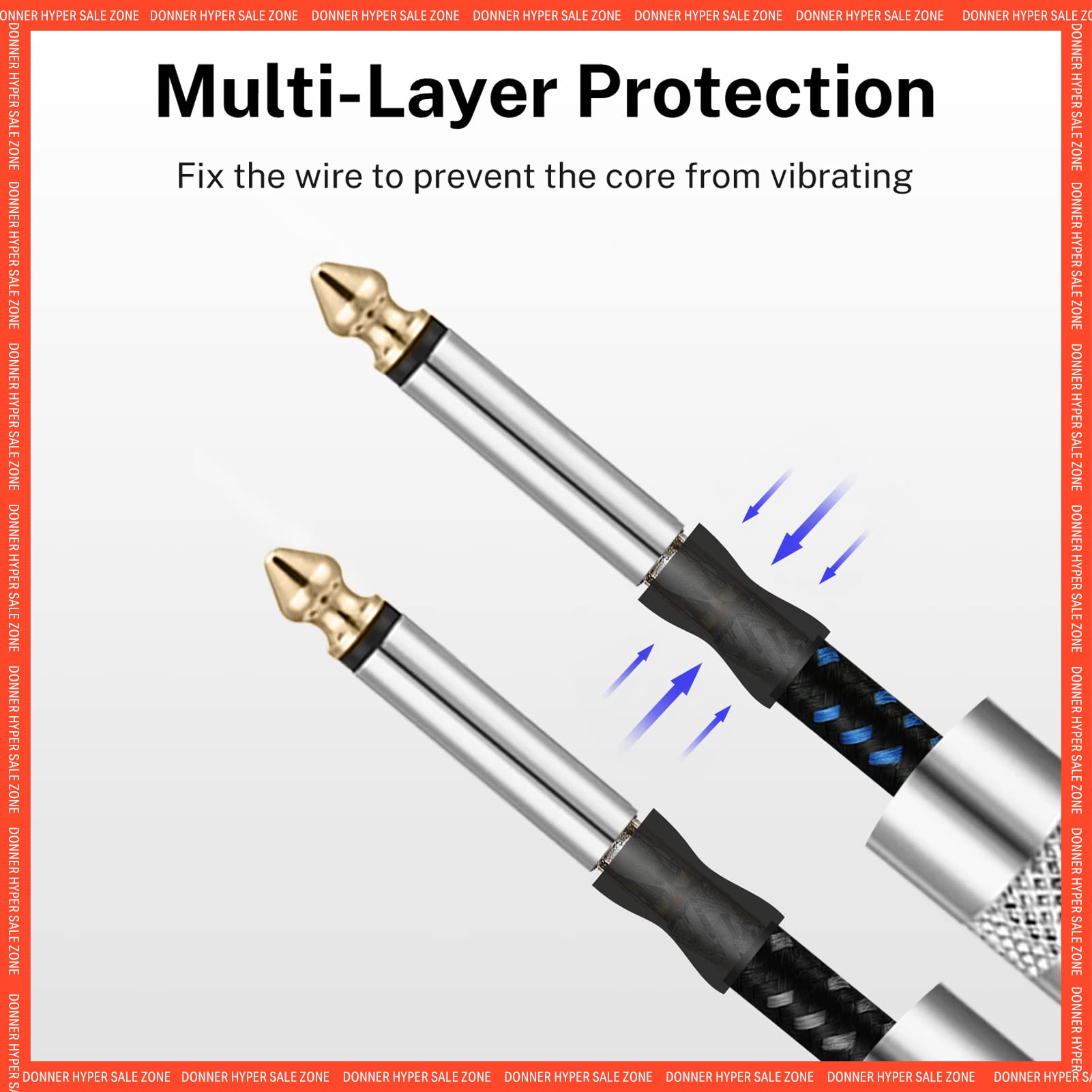 Foto 5 pulgar | Cable De Instrumento Donner De 3 M, Paquete De 2 Unidades Para Guitarra Y Bajo - Venta Internacional.