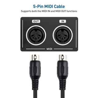 Foto 2 | Cable Matters, Paquete De 2 Cables Midi Din De 5 Pines, Cable Midi De 5 Pines, 10 Pies - Venta Internacional.