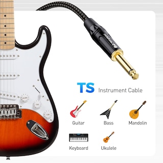 Foto 7 | Cable Para Guitarra Matters, Trenzado, 6 Pies, 1/4 Ts A Ts, Paquete De 2 - Venta Internacional.