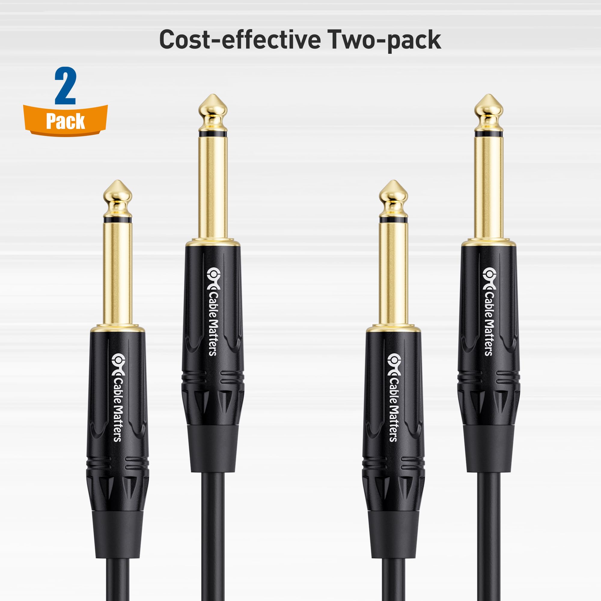 Foto 7 | Cable De Instrumentos Matters Ts A Ts De 1/4 De Pulgada, 7,6 M, Paquete De 2 - Venta Internacional.