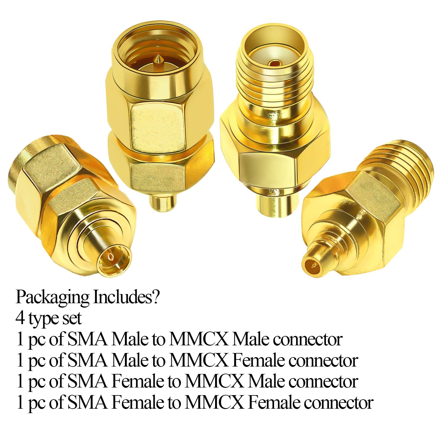 Foto 8 pulgar | Juego De 4 Adaptadores Coaxiales Tuolnk Sma A Mmcx Pure Brass - Venta Internacional.