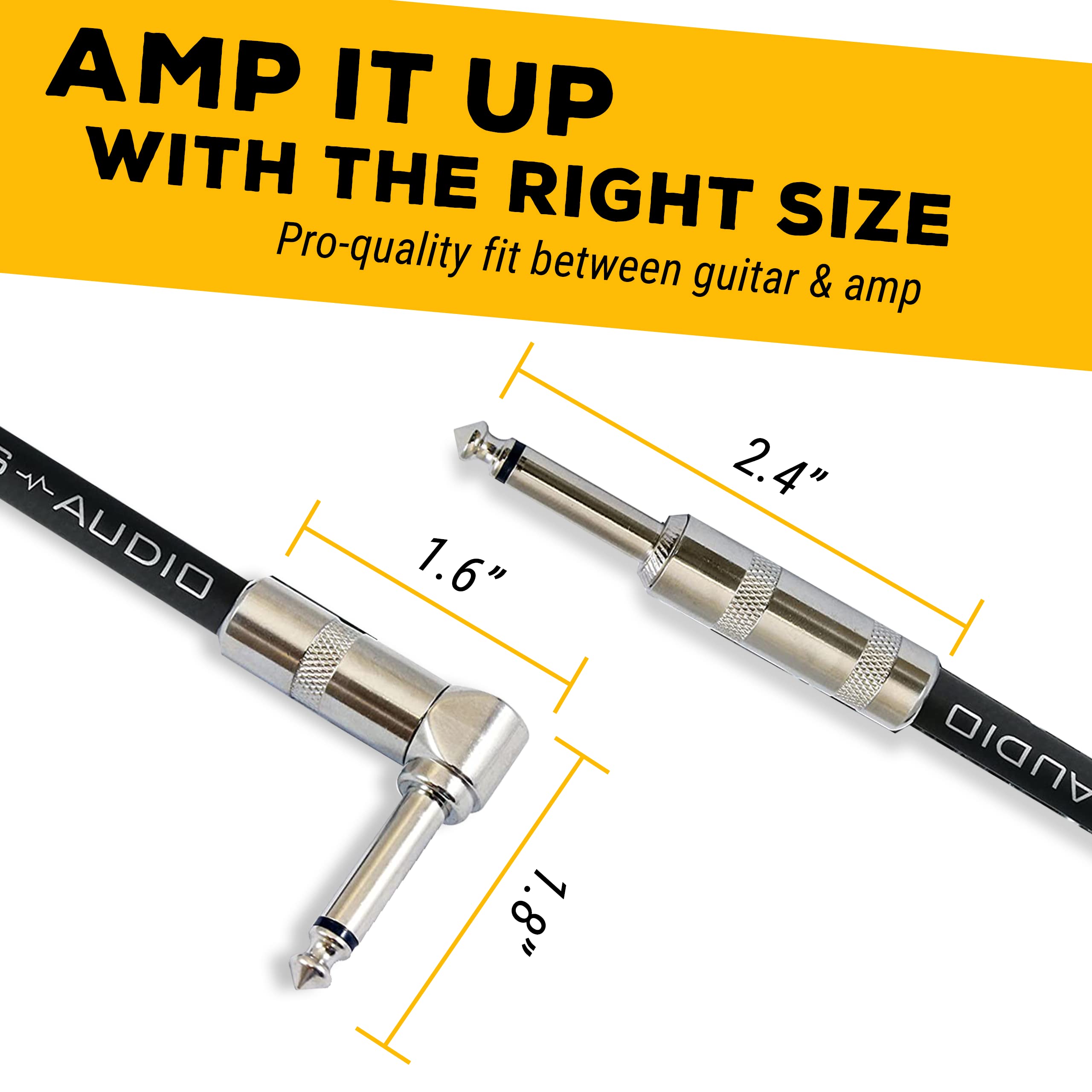 Foto 7 pulgar | Cable De Instrumento Gls Audio Para Bajo Y Guitarra Eléctrica De 6 M - Venta Internacional.