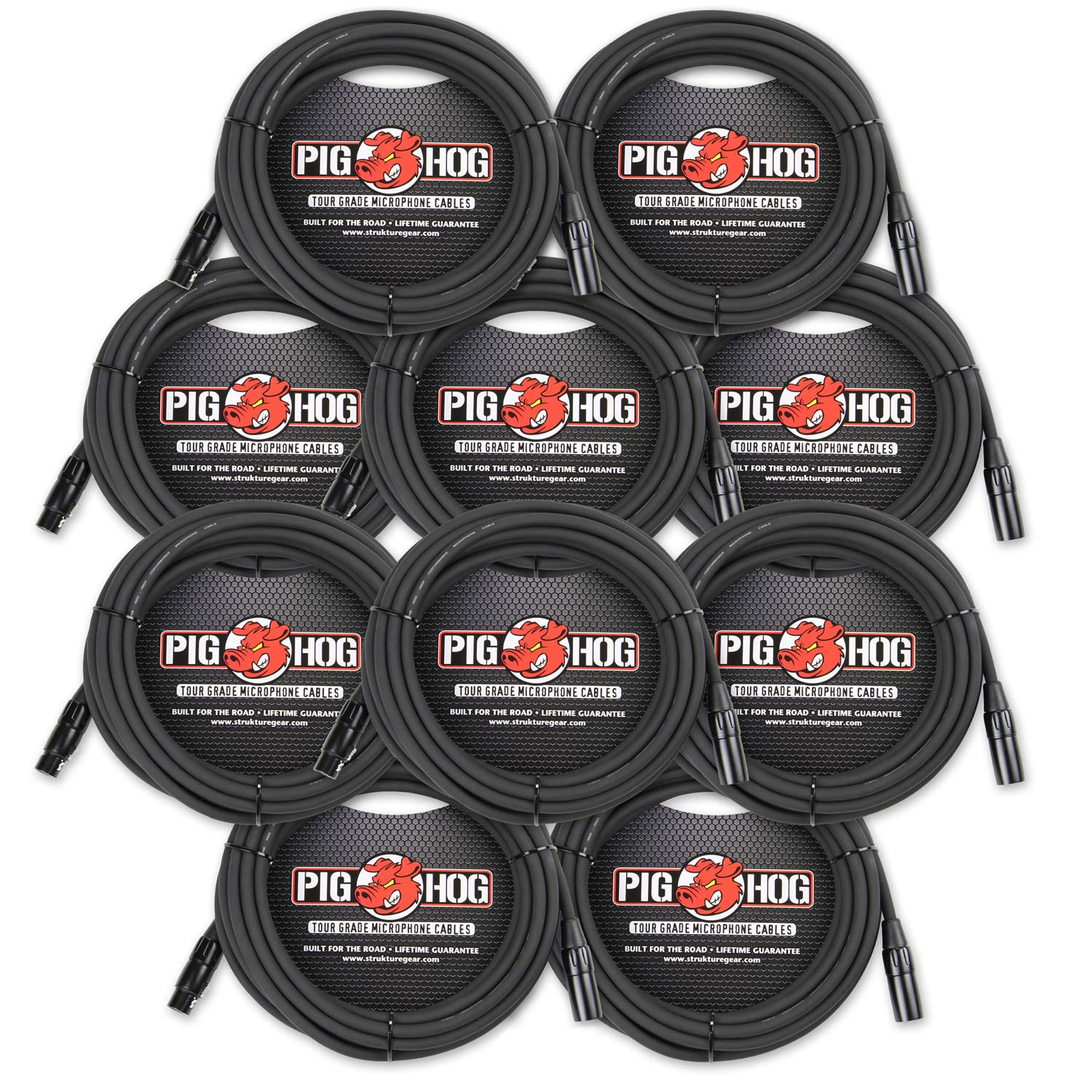Foto 2 pulgar | Cable De Micrófono Pig Hog Phm25 De 25 Pies, Xlr, 8 Mm, Tour Grade (paquete De 10) - Venta Internacional.