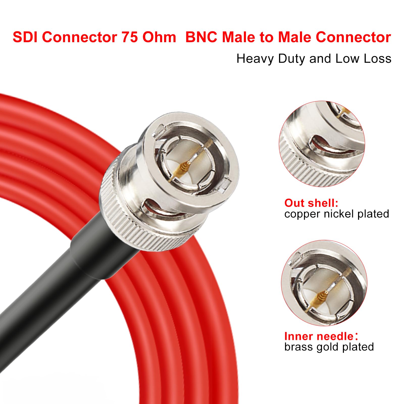 Foto 4 pulgar | Cable Sdi Xrds -rf 12g 75ohm Rg6 Bnc 1,8 M Para Cámara De Vídeo - Venta Internacional.