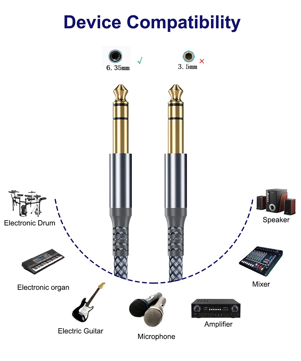 Foto 3 | Cable De Instrumento Elebase Trs 3 M De 1/4 Pulgadas  Paquete De 2 Unidades Para Guitarra - Venta Internacional.