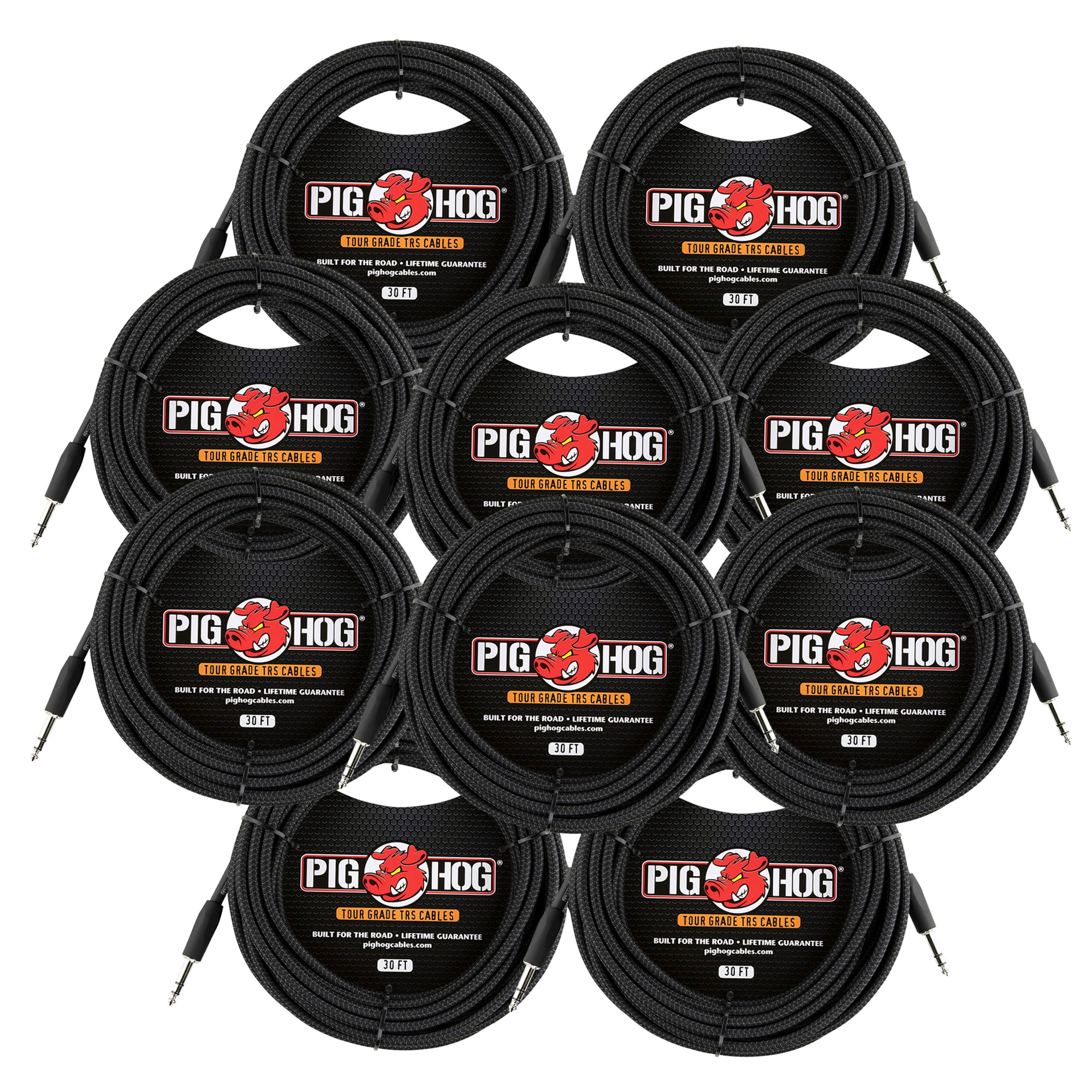 Foto 2 pulgar | Cable Trs Pig Hog Ptrs30bk  Tejido Negro  9 M - Venta Internacional.