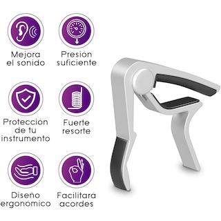 Foto 2 | Capotraste para Guitarra Arieta Capo Plata