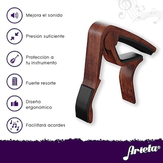 Foto 2 | Capotraste para Guitarra Arieta Capo Café Claro