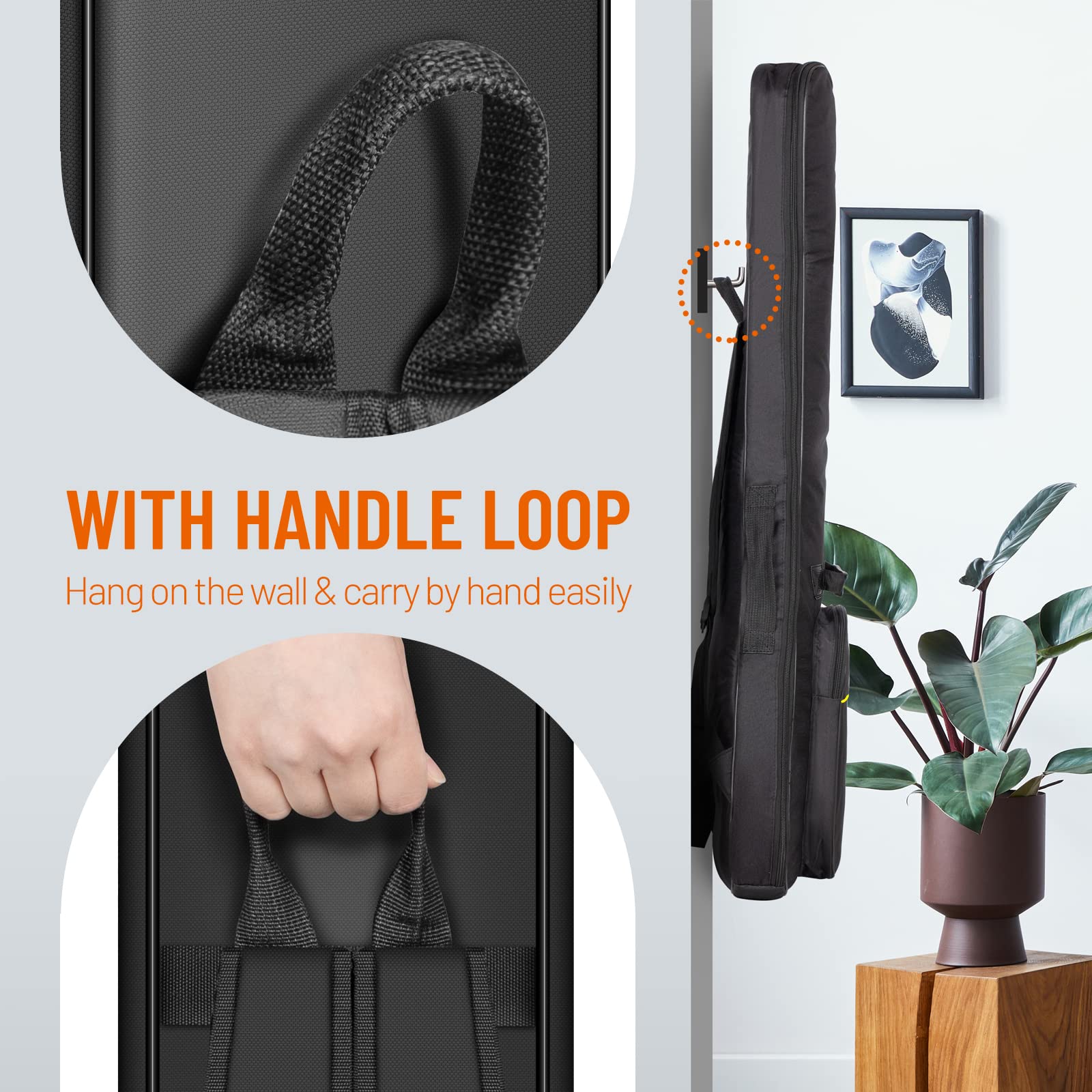 Foto 2 | Funda Para Guitarra Eléctrica Cahaya Gig Bag Con Acolchado De 6 Mm, Color Negro - Venta Internacional.