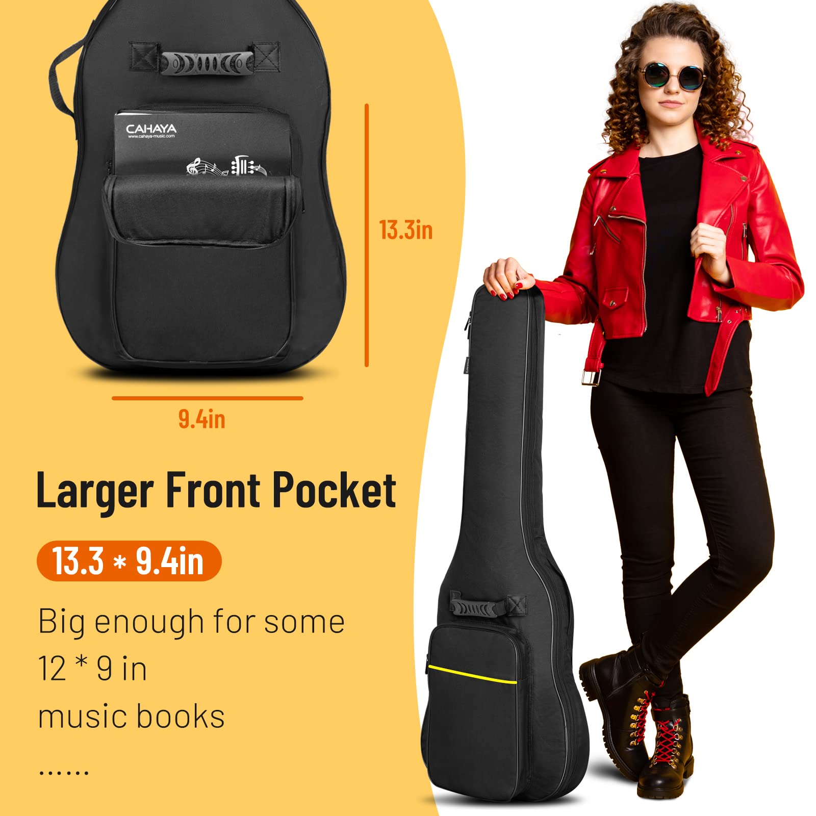 Foto 7 pulgar | Funda Para Guitarra Eléctrica Cahaya Gig Bag Con Acolchado De 6 Mm, Color Negro - Venta Internacional.