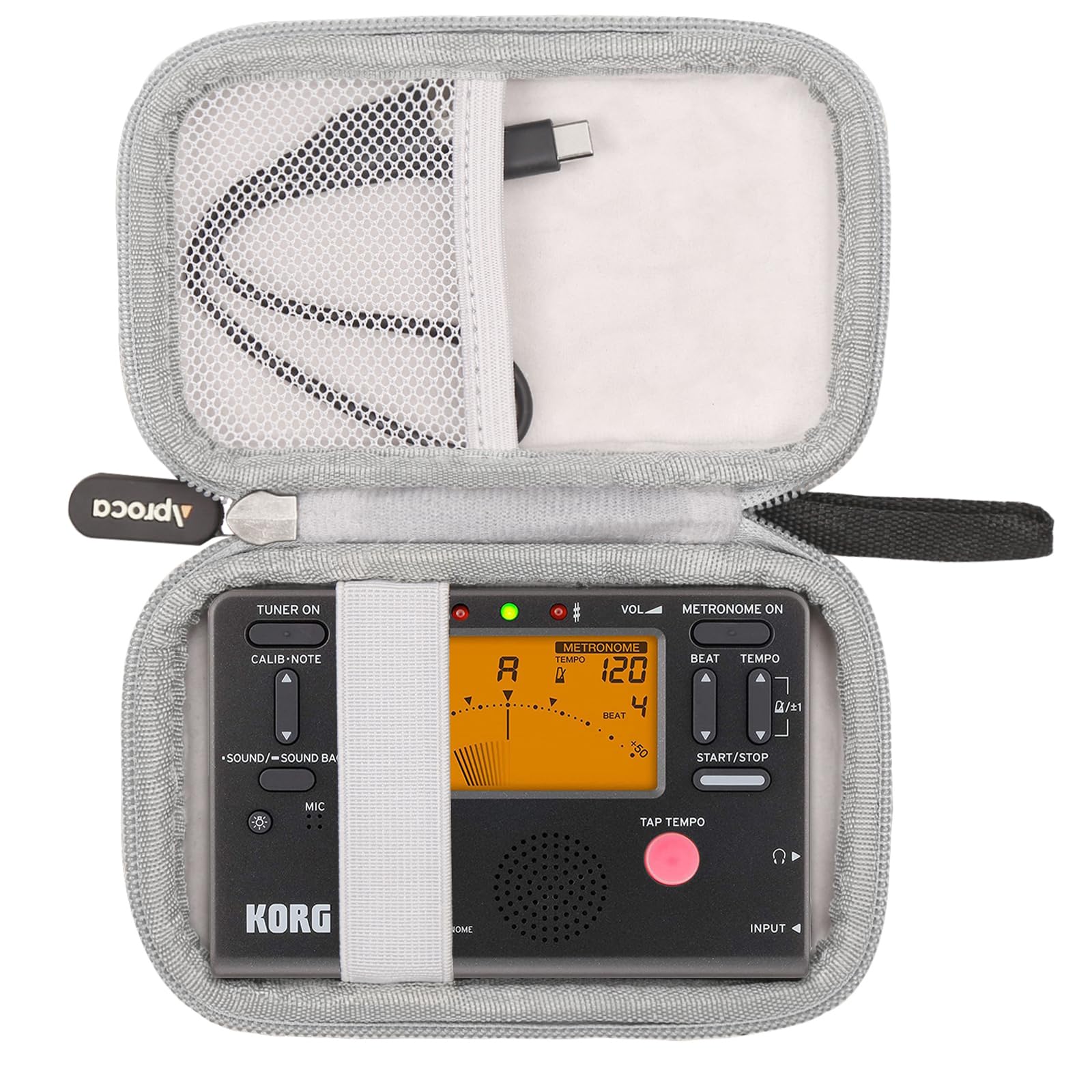 Funda De Viaje Aproca Para Sintonizador Korg Tm70 Con Acceso. - Venta Internacional.