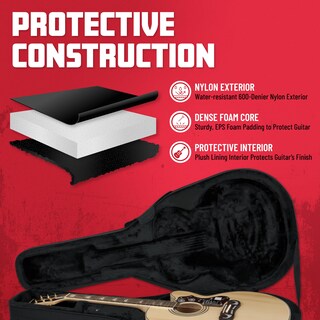 Foto 3 | Funda Para Guitarra Gator Cases De Espuma De Polietileno Ligera Para Guitarras Acústicas De Estilo Jumbo - Venta