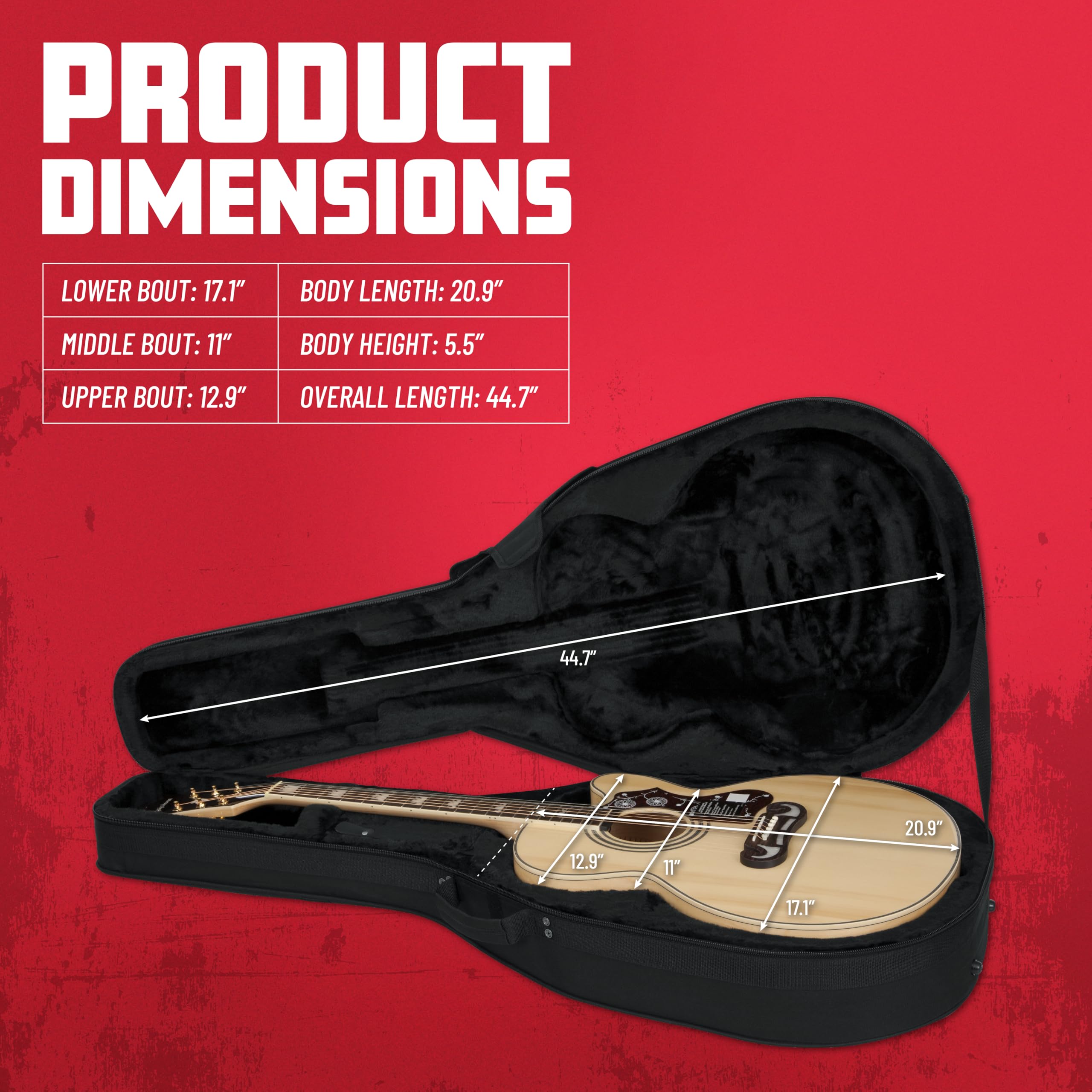 Foto 7 pulgar | Funda Para Guitarra Gator Cases De Espuma De Polietileno Ligera Para Guitarras Acústicas De Estilo Jumbo - Venta