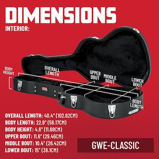 Foto 6 | Estuche Rígido De Madera Para Guitarras Acústicas De Estilo Clásico Ga - Venta Internacional.