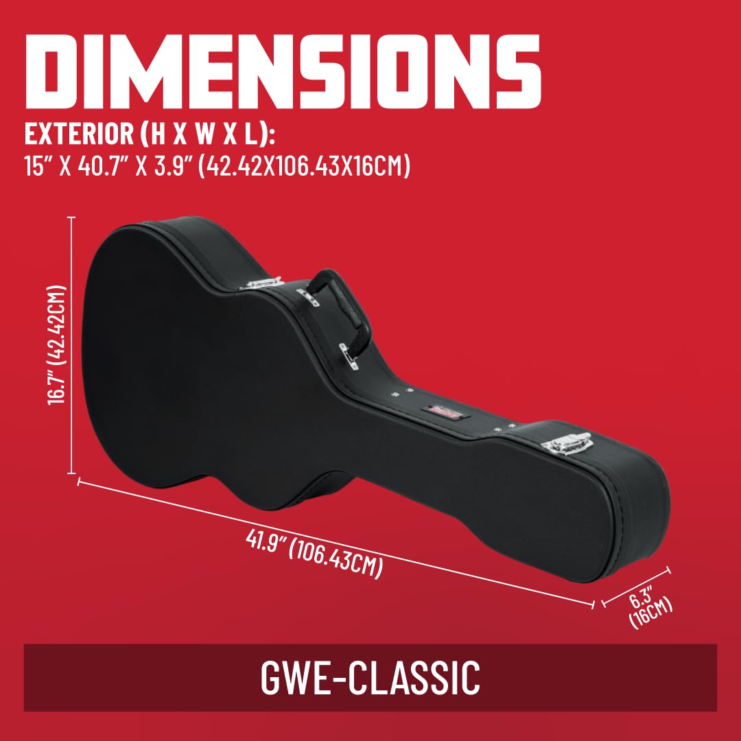 Foto 8 pulgar | Estuche Rígido De Madera Para Guitarras Acústicas De Estilo Clásico Ga - Venta Internacional.