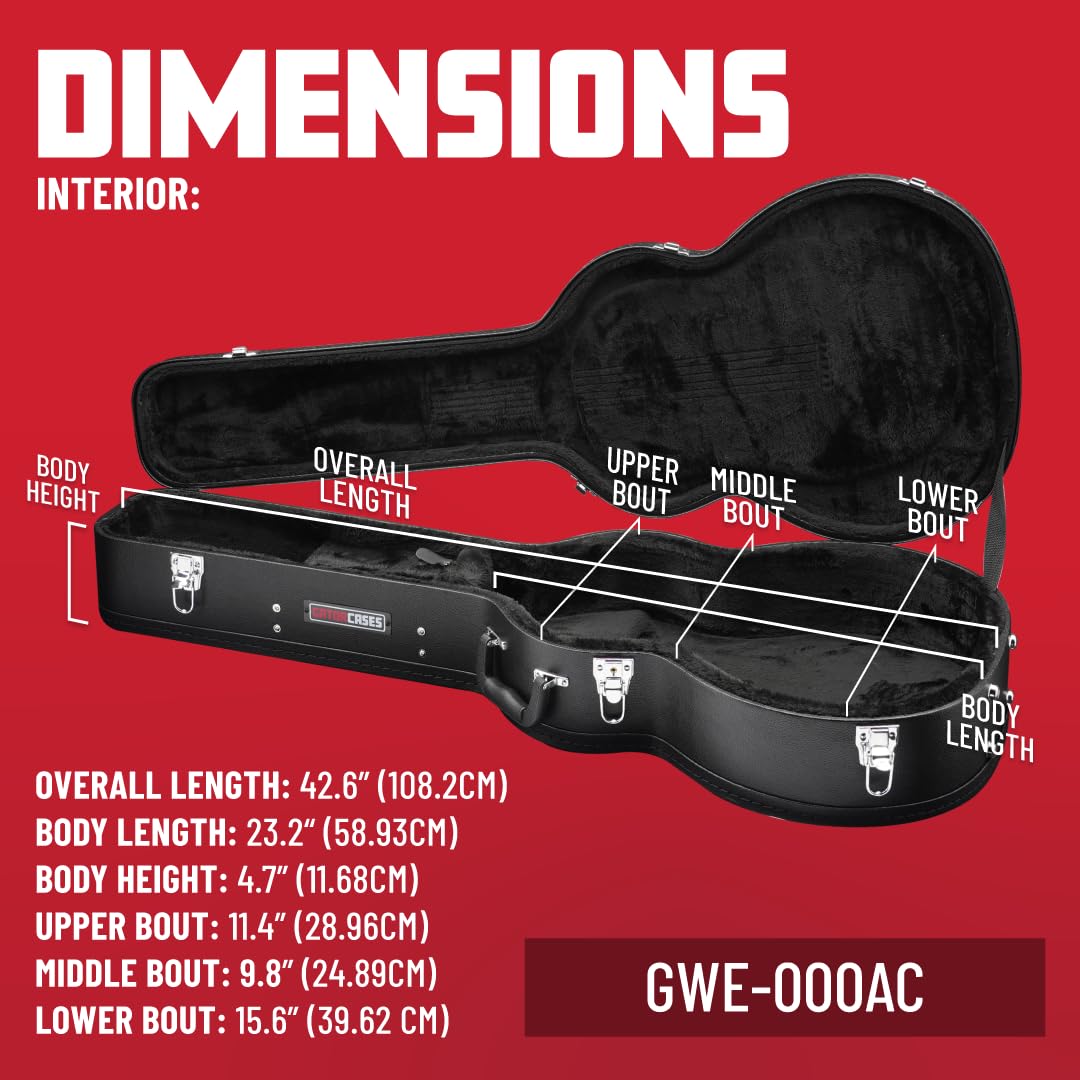 Foto 7 | Estuches Case Gator De Madera Rígida Para Guitarras Estilo Martin 000 - Venta Internacional.