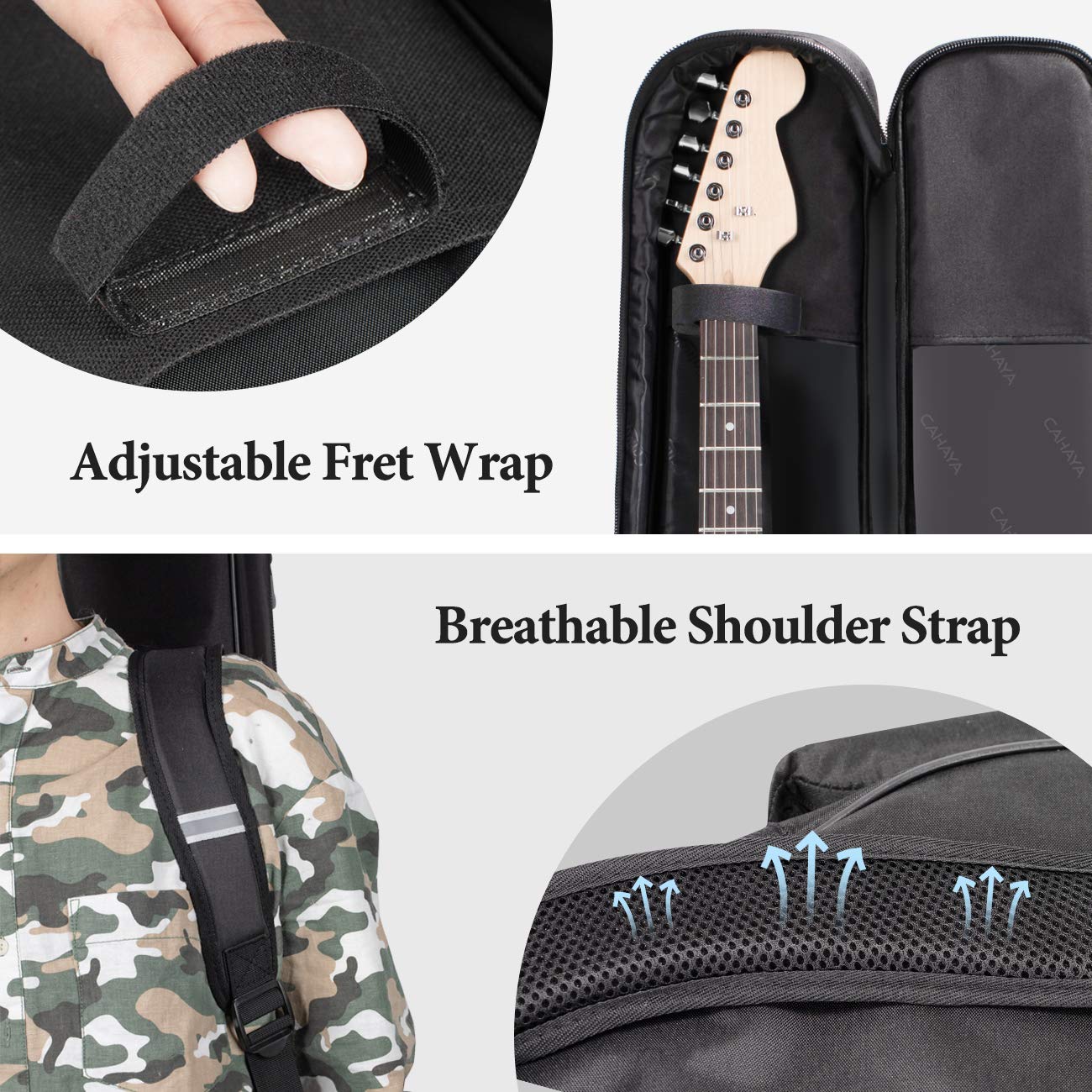 Foto 5 pulgar | Funda Acolchada Cahaya Para Guitarra Eléctrica, Funda Blanda - Venta Internacional.