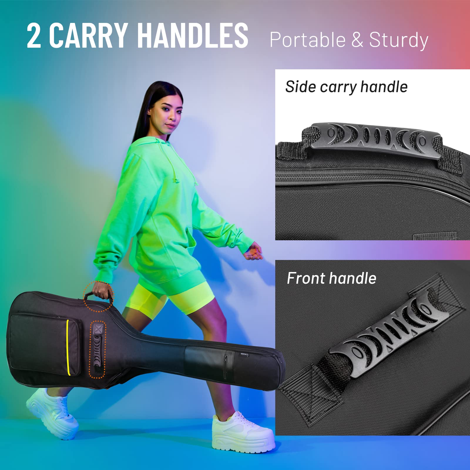 Foto 5 pulgar | Funda Para Bajo Eléctrico Cahaya Gig Bag Con Acolchado De 0,8 Cm - Venta Internacional.