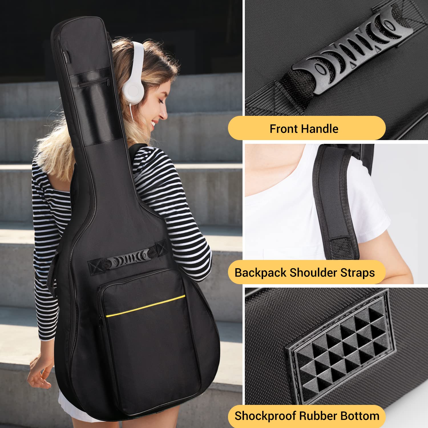 Foto 6 pulgar | Funda Para Guitarra Acústica Cahaya Cy0152 De 41 Pulgadas Con Acolchado De 0.35 Pulgadas - Venta Internacional.