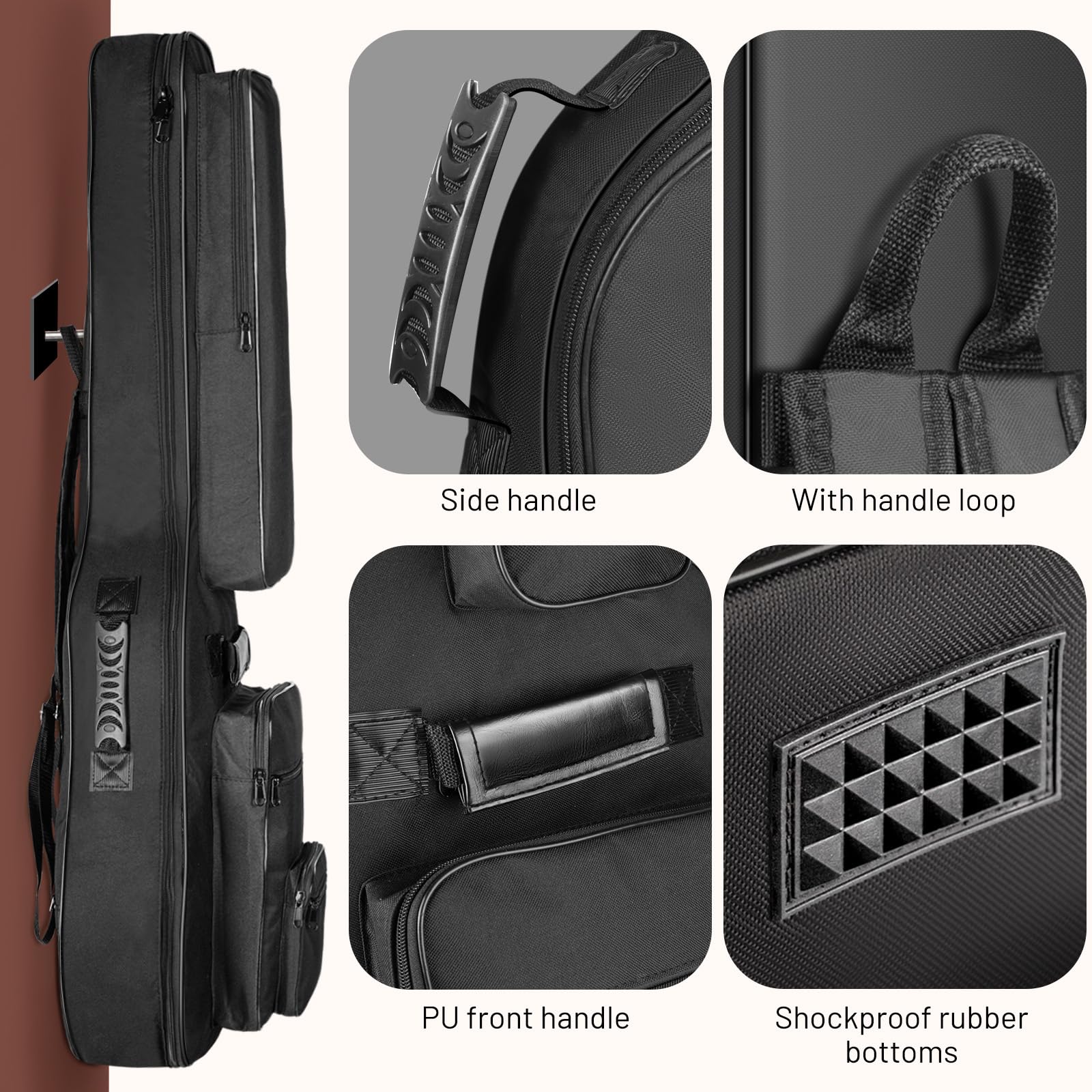 Foto 3 pulgar | Funda Cahaya Para Guitarra Acústica Con Múltiples Bolsillos, Acolchado De 10 Mm - Venta Internacional.