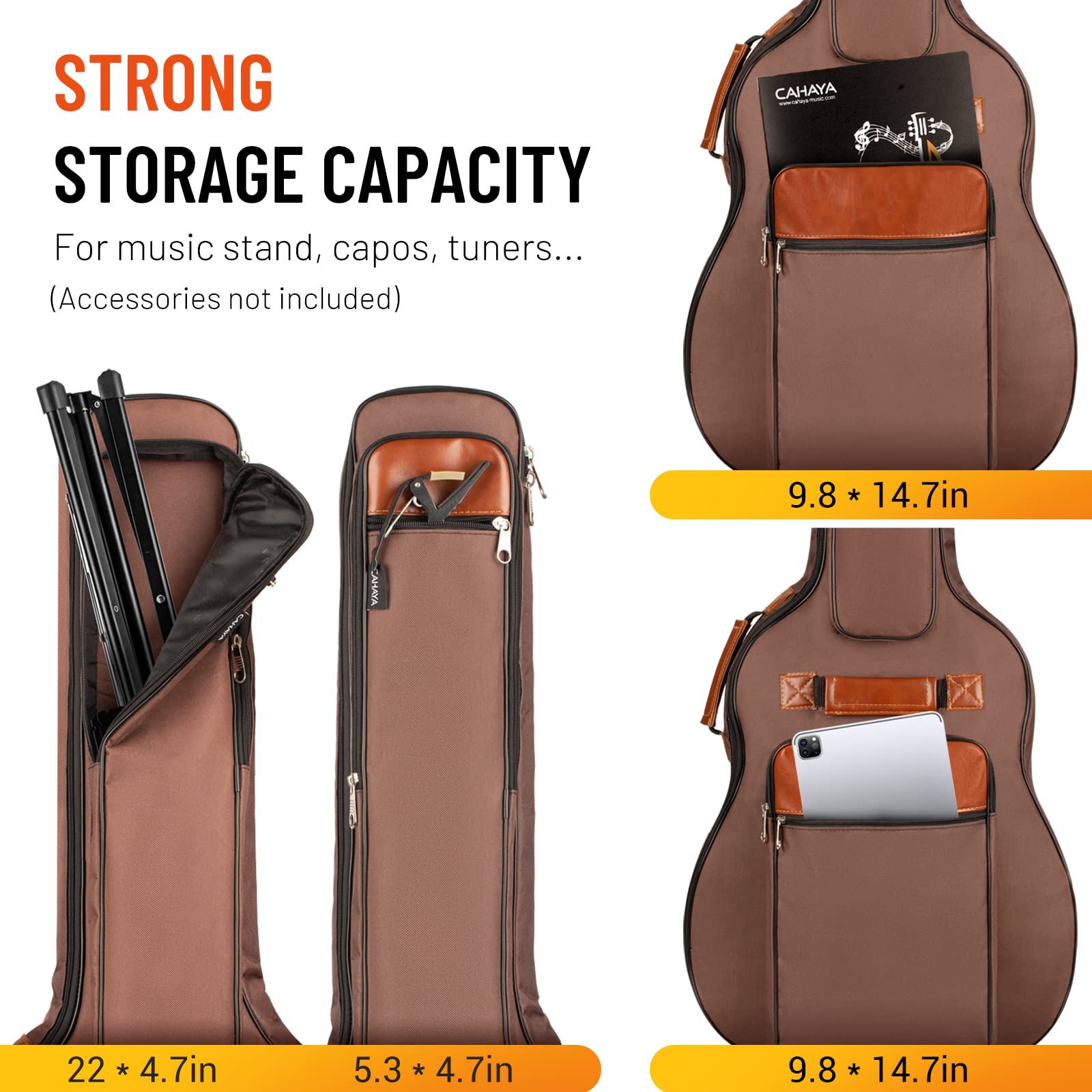 Foto 3 pulgar | Funda Para Guitarra Cahaya Cy0150 Para Guitarra Acústica/clásica 40-42 Cm - Venta Internacional.