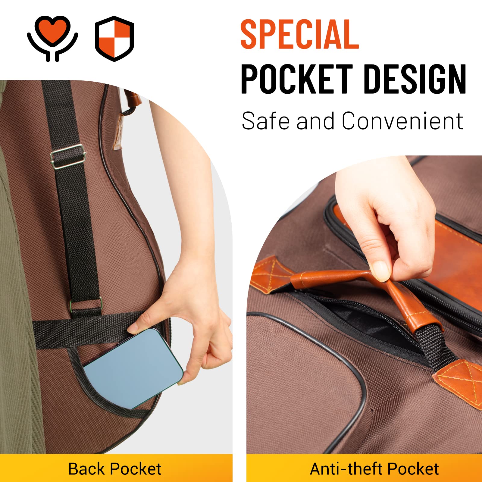 Foto 4 pulgar | Funda Para Guitarra Cahaya Cy0150 Para Guitarra Acústica/clásica 40-42 Cm - Venta Internacional.
