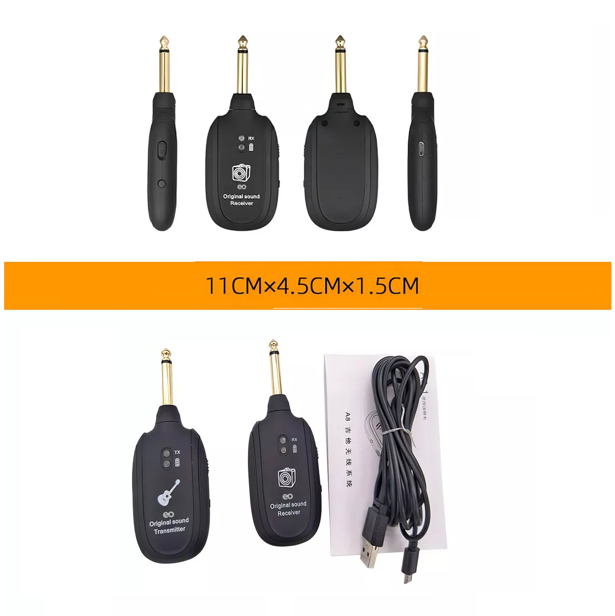 Foto 2 | Sistema Transmisor Y Receptor Inalámbrico Guitarra Eo Safe Imports Esi-16059-1 Negro