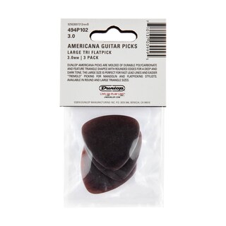 Foto 5 | Juego De 3 Púas Para Guitarra Dunlop Americana, 3 Mm, Color Marrón, Triángulo Grande - Venta Internacional.