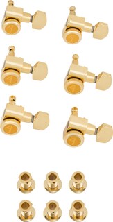 Foto 1 | Afinadores De Guitarra Fender Deluxe Locking Staggered Gold, 6 Unidades - Venta Internacional.