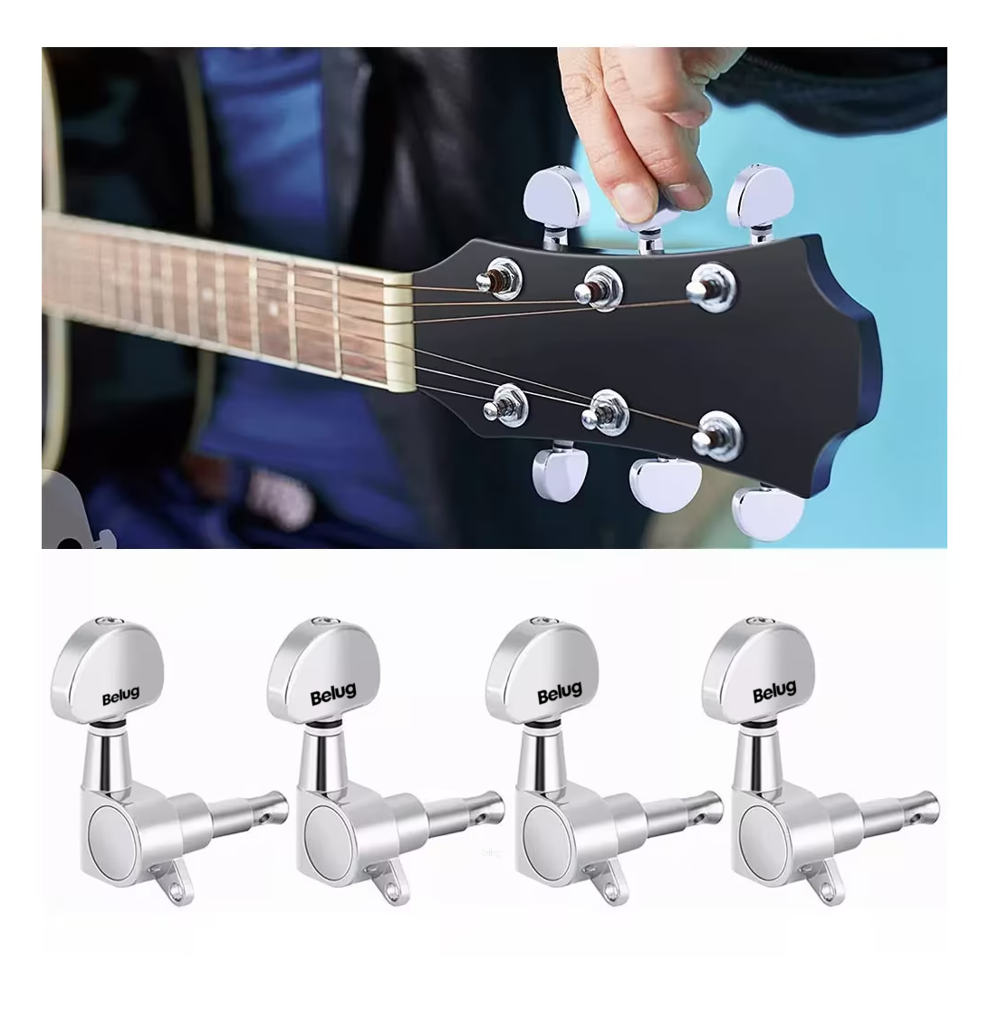 Foto 3 pulgar | Clavijas De Afinación Para Guitarra Eléctrica O Acústica 6 Pzs, Belug Plata