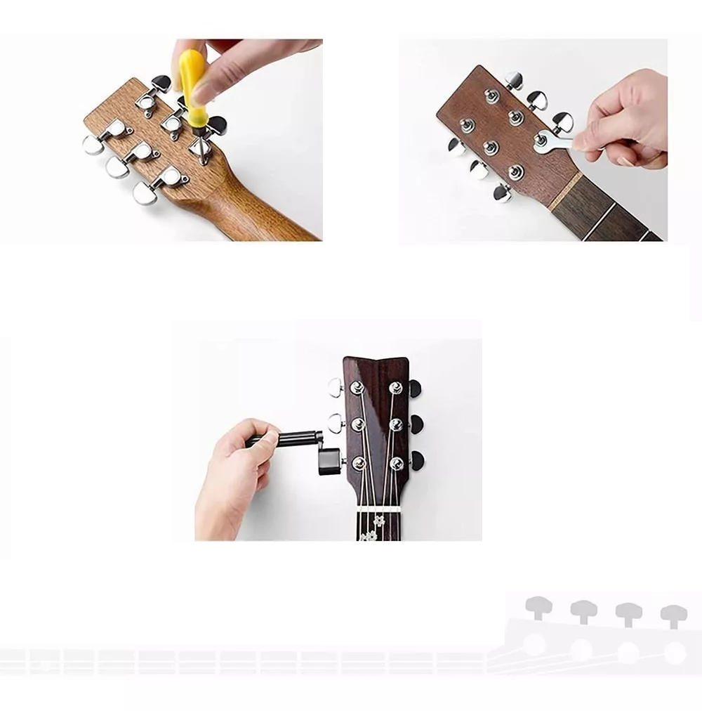 Foto 5 pulgar | Clavijas De Afinación Para Guitarra Eléctrica O Acústica 6 Pzs, Belug Plata