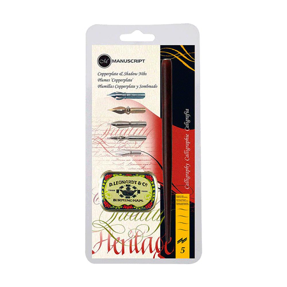 Set de Plumillas Copperplate & Sombreado Manuscript 5 Piezas