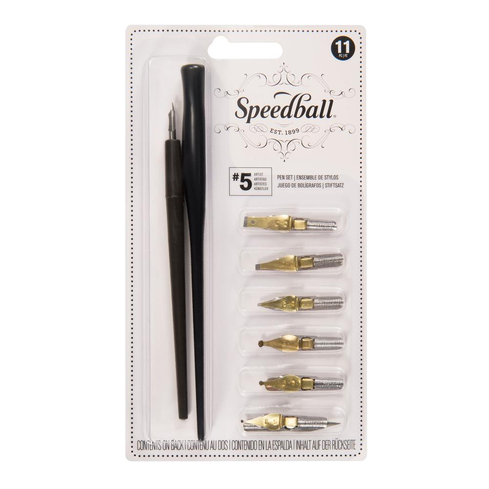 Juegos de 6 Plumillas Artist y 1 Mango Speedball