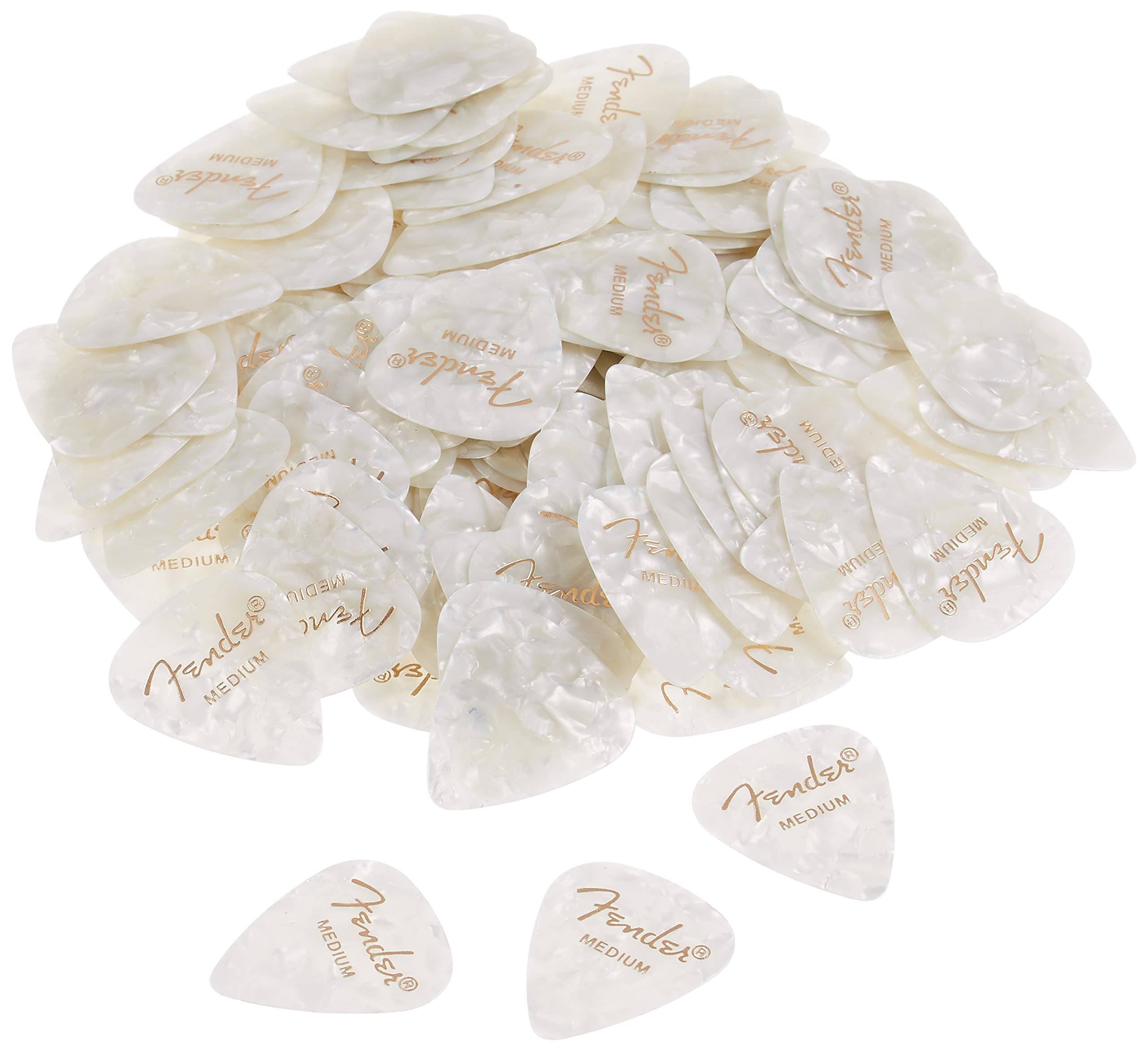Foto 4 pulgar | Púas Para Guitarra Fender Premium Celluloid 351 Shape White Moto - Venta Internacional.