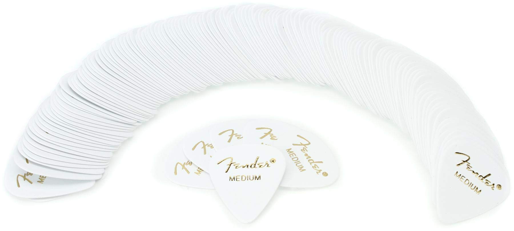 Foto 2 pulgar | Púas De Guitarra Fender Classic Celluloid 351 Shape White 144-pa - Venta Internacional.