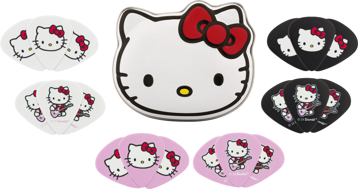 Foto 2 pulgar | Lata De Púas Fender X Hello Kitty - 18 Púas